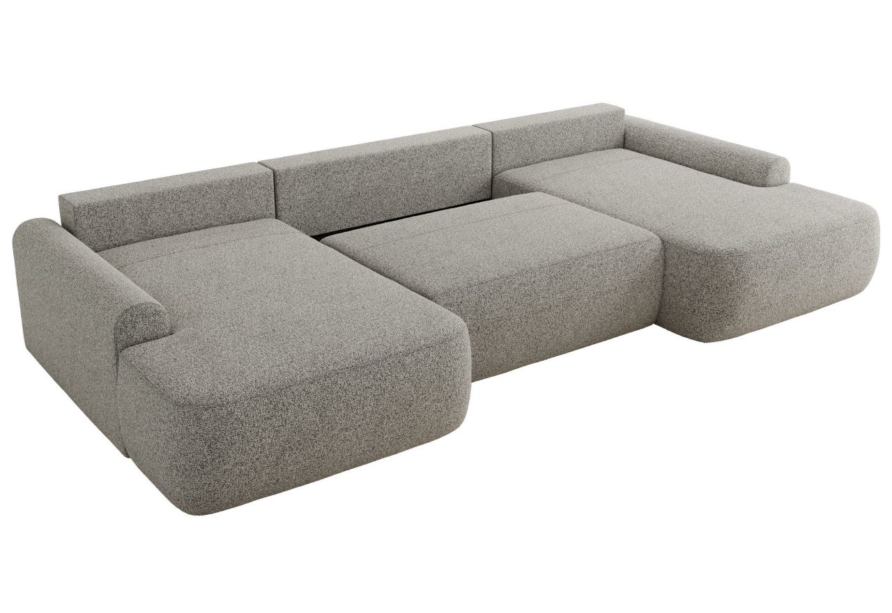 Narożnik CUBO U -  jasnoszary, struktura