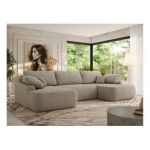 Narożnik CUBO U -  ciemnobeżowy, struktura