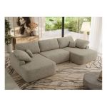 Narożnik CUBO U -  ciemnobeżowy, struktura