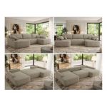 Narożnik CUBO U -  ciemnobeżowy, struktura