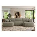 Narożnik CUBO U -  szary, struktura