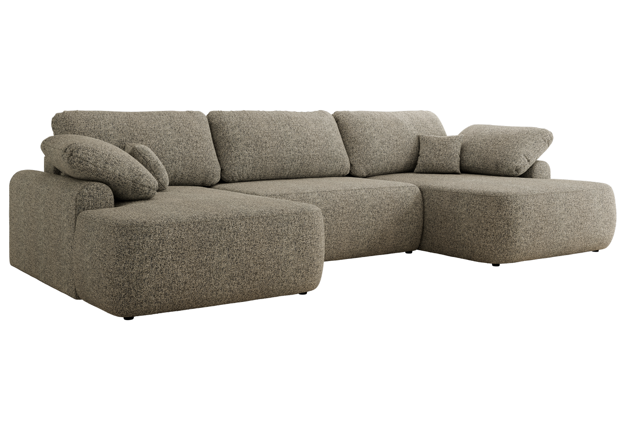 Narożnik CUBO U -  szary, struktura