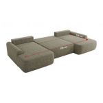 Narożnik CUBO U -  szary, struktura