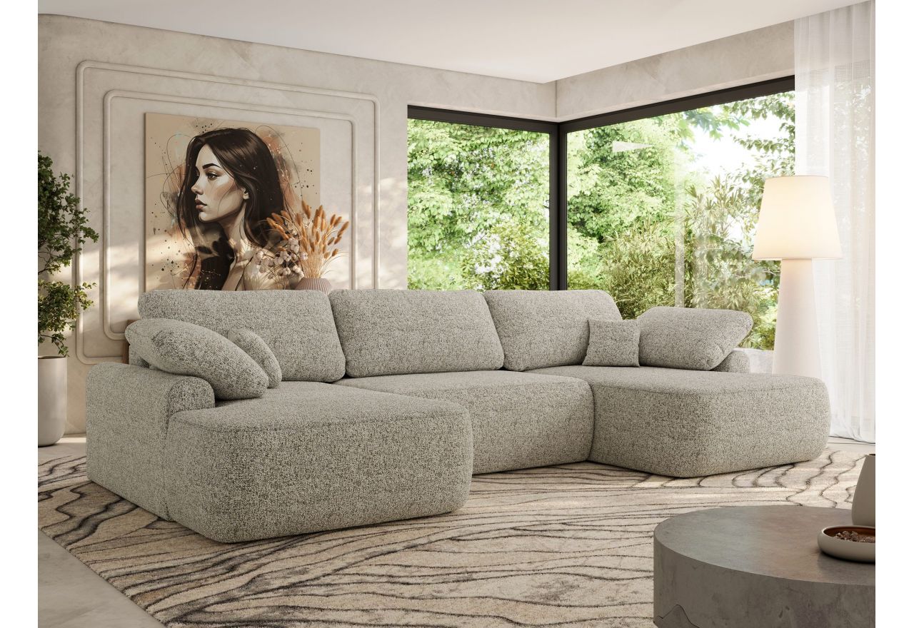 Narożnik CUBO U -  beżowy, struktura