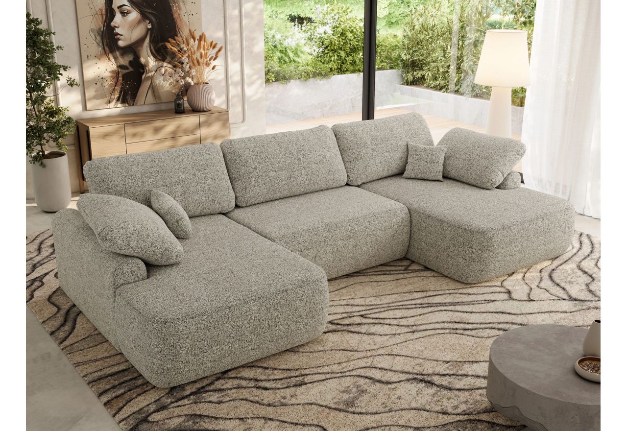 Narożnik CUBO U -  beżowy, struktura