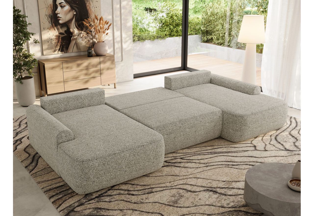 Narożnik CUBO U -  beżowy, struktura