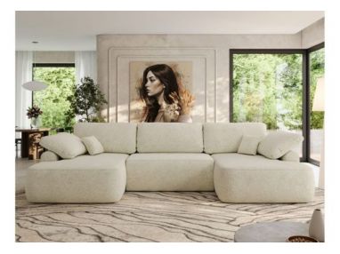 Narożnik CUBO U -  kremowy, struktura