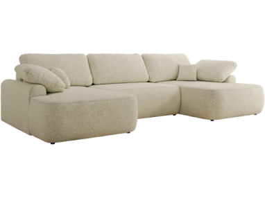 Narożnik CUBO U -  kremowy, struktura