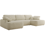 Narożnik CUBO U -  kremowy, struktura