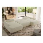 Narożnik CUBO U -  kremowy, struktura