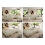 Narożnik CUBO U -  kremowy, struktura