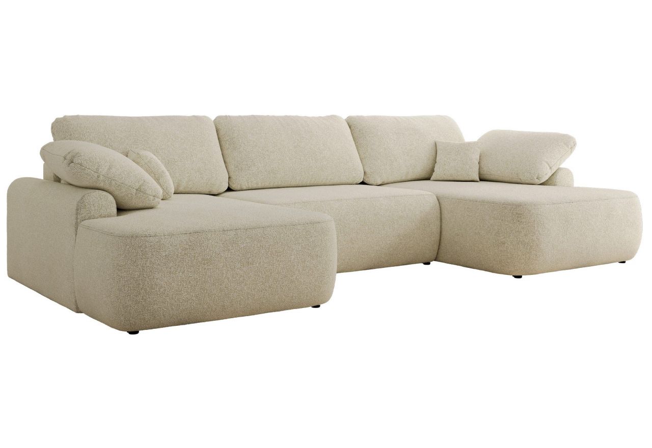 Narożnik CUBO U -  kremowy, struktura