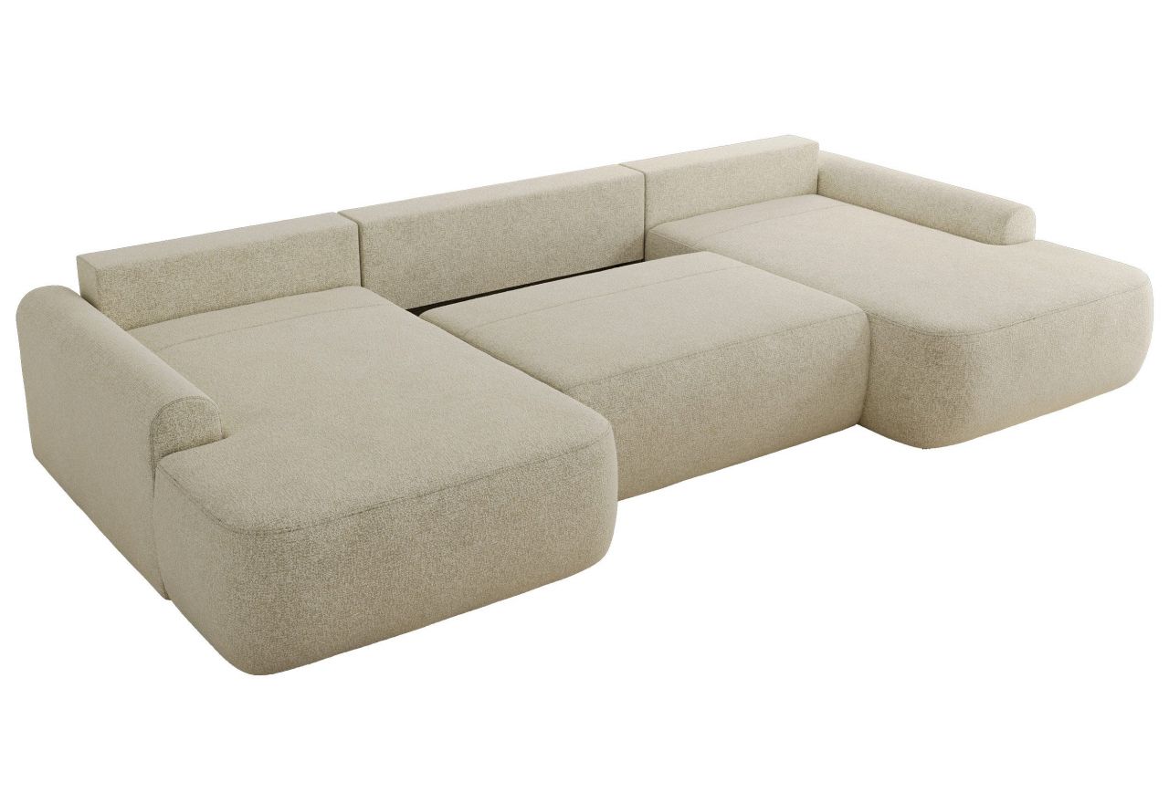 Narożnik CUBO U -  kremowy, struktura