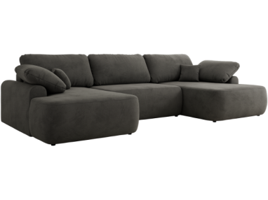 Narożnik CUBO U -  ciemnoszary, welwet