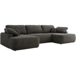 Narożnik CUBO U -  ciemnoszary, welwet