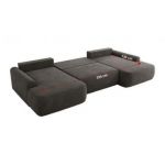 Narożnik CUBO U -  ciemnoszary, welwet