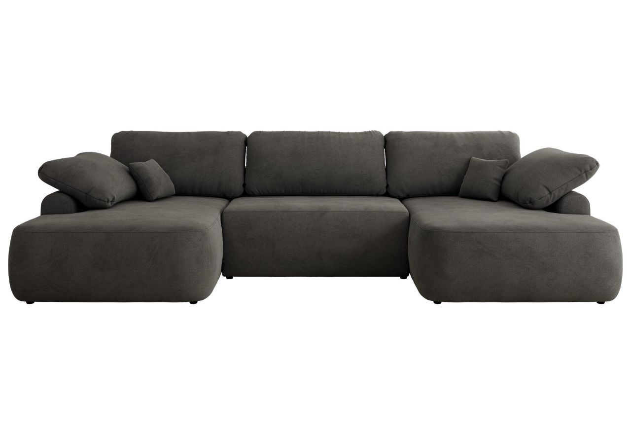 Narożnik CUBO U -  ciemnoszary, welwet