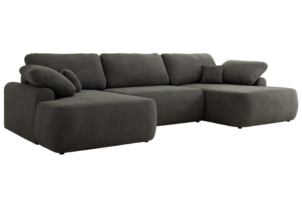 Narożnik CUBO U -  ciemnoszary, welwet