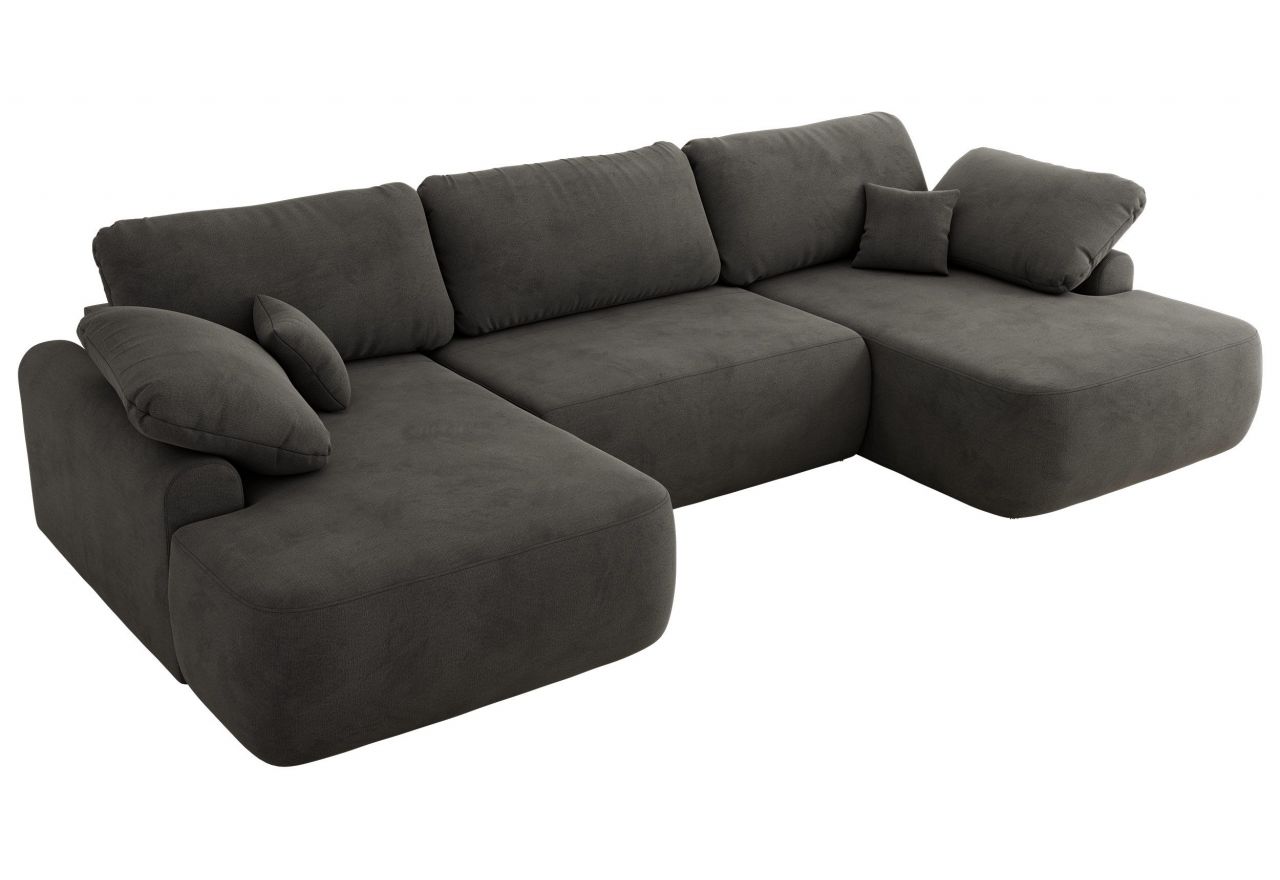 Narożnik CUBO U -  ciemnoszary, welwet