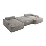 Narożnik CUBO U -  jasnoszary, welwet