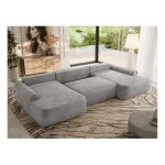 Narożnik CUBO U -  jasnoszary, welwet