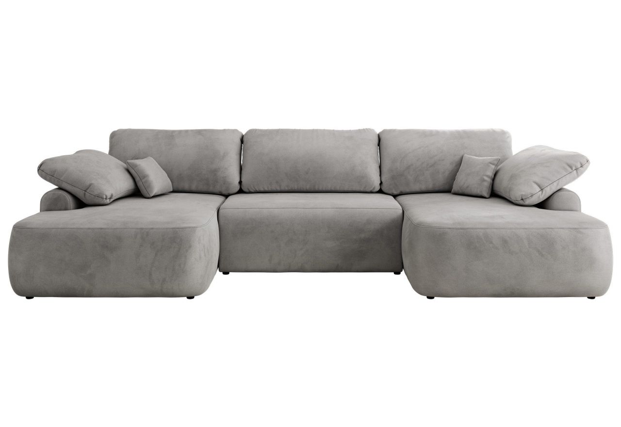 Narożnik CUBO U -  jasnoszary, welwet