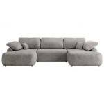 Narożnik CUBO U -  jasnoszary, welwet