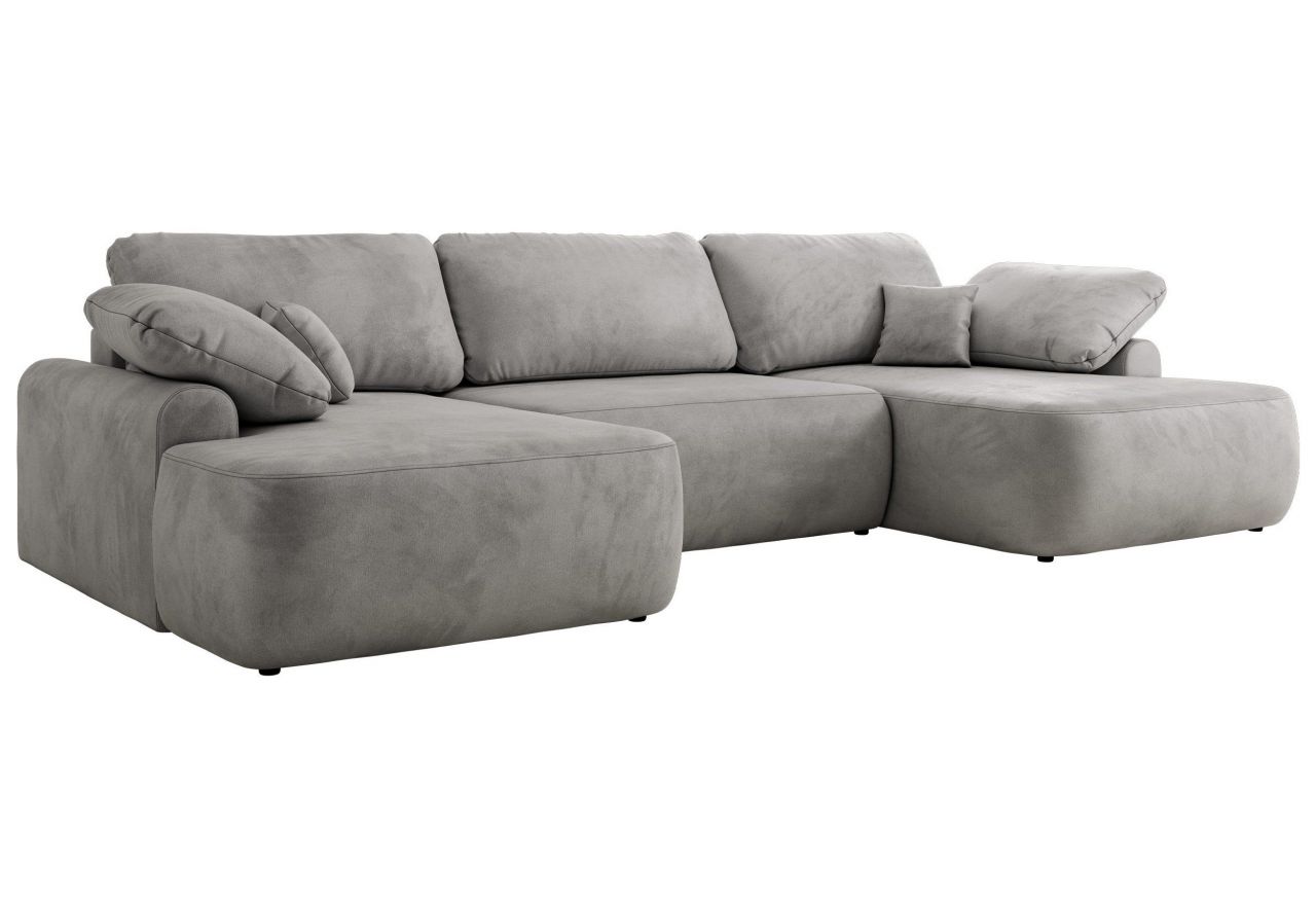 Narożnik CUBO U -  jasnoszary, welwet