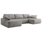 Narożnik CUBO U -  jasnoszary, welwet