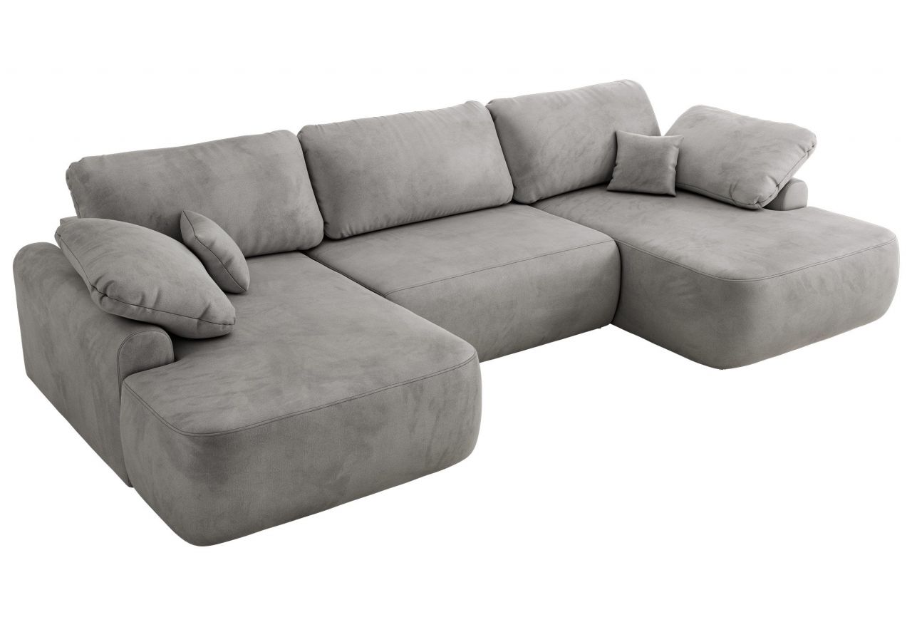 Narożnik CUBO U -  jasnoszary, welwet