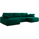 Narożnik CUBO U -  ciemnozielony, welwet