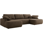 Narożnik CUBO U -  brązowy, welwet