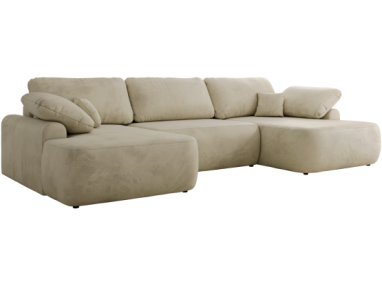 Narożnik CUBO U -  beżowy, welwet