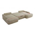 Narożnik CUBO U -  beżowy, welwet