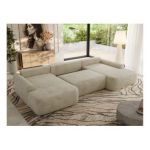 Narożnik CUBO U -  beżowy, welwet