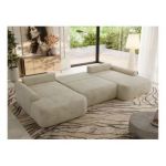 Narożnik CUBO U -  beżowy, welwet