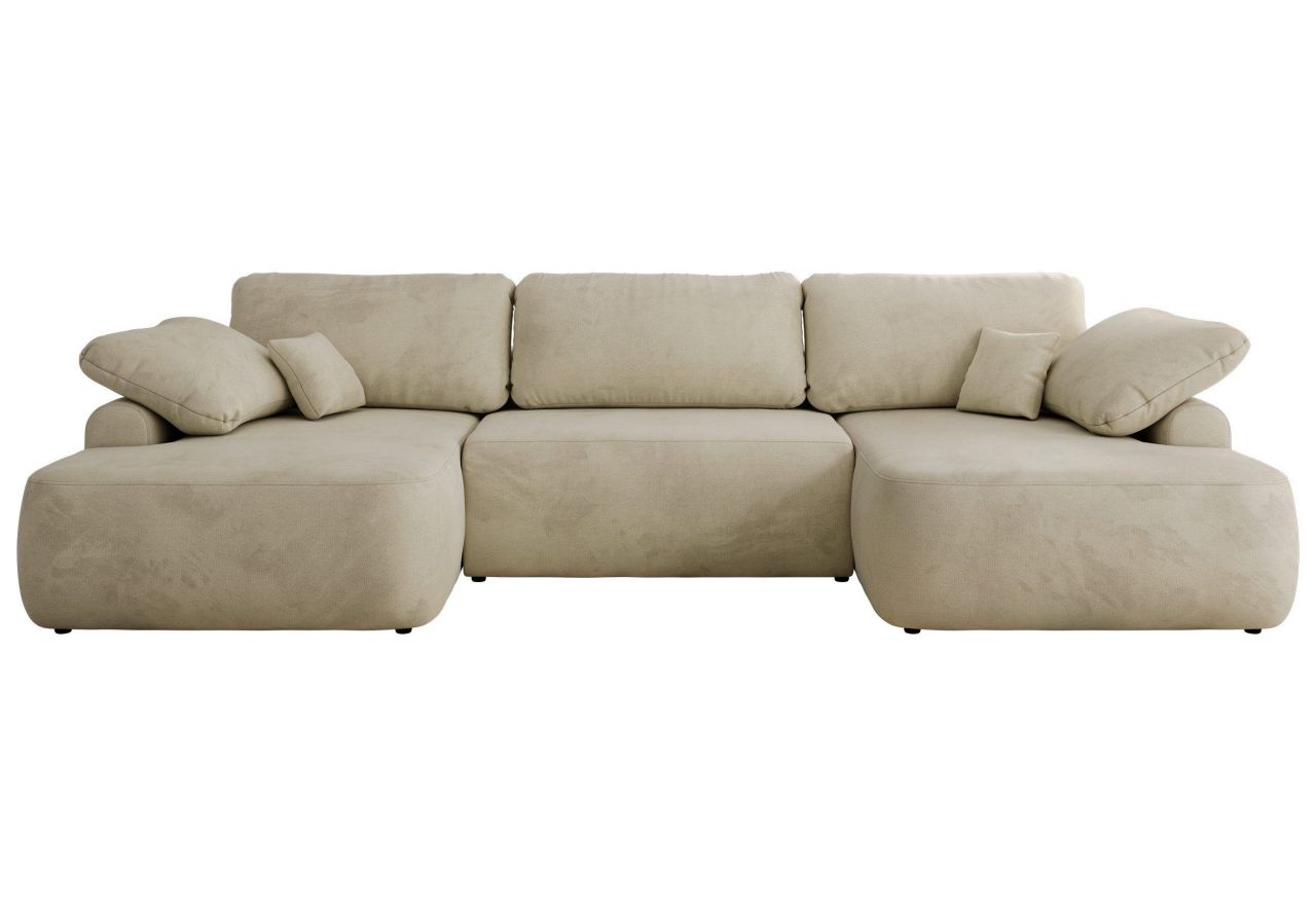 Narożnik CUBO U -  beżowy, welwet