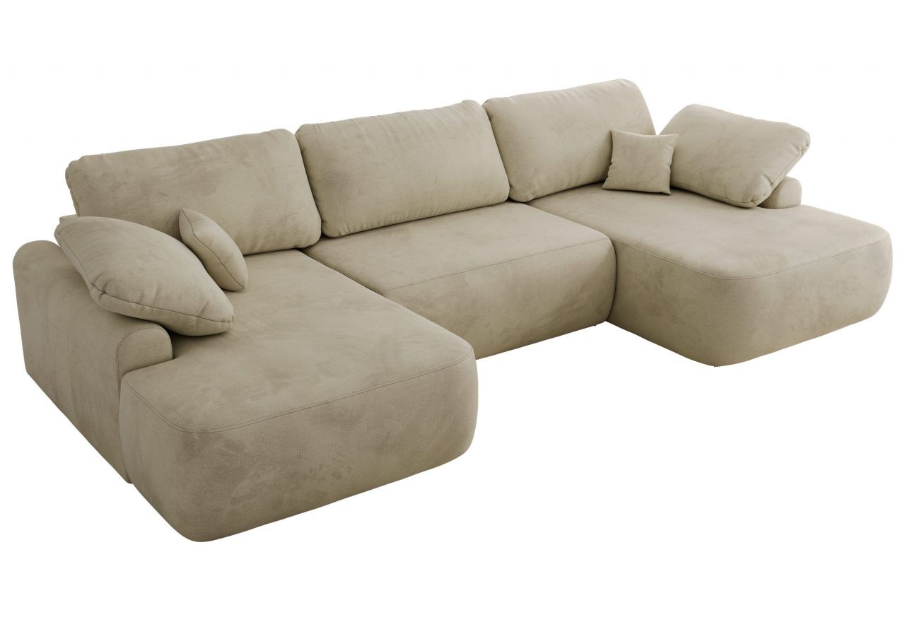 Narożnik CUBO U -  beżowy, welwet