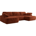 Narożnik CUBO U -  pomarańczowy, plusz