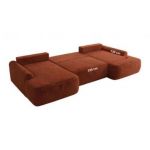 Narożnik CUBO U -  pomarańczowy, plusz