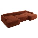 Narożnik CUBO U -  pomarańczowy, plusz