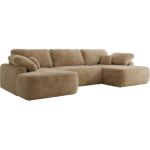 Narożnik CUBO U -  beżowy, plusz