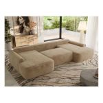 Narożnik CUBO U -  beżowy, plusz