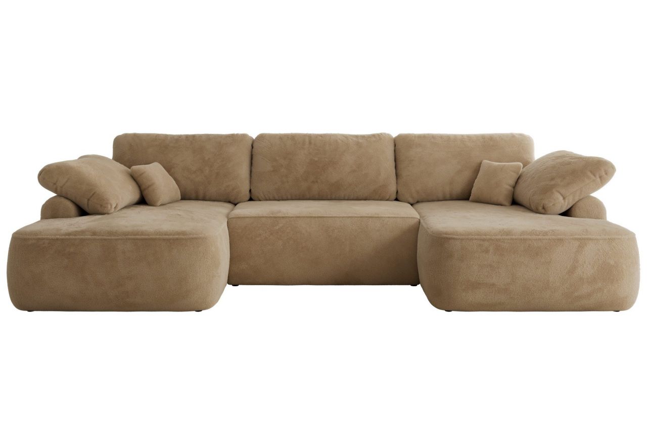 Narożnik CUBO U -  beżowy, plusz