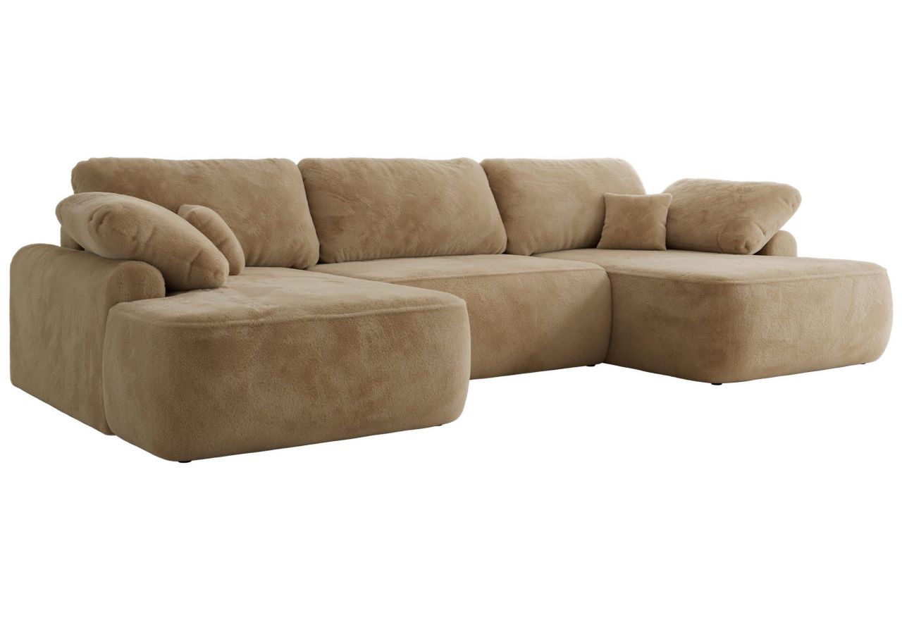 Narożnik CUBO U -  beżowy, plusz