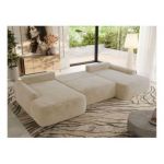 Narożnik CUBO U -  kremowy, plusz