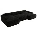 Narożnik CUBO U -  czarny, plusz