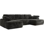 Narożnik CUBO U -  ciemnoszary, plusz