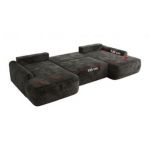 Narożnik CUBO U -  ciemnoszary, plusz