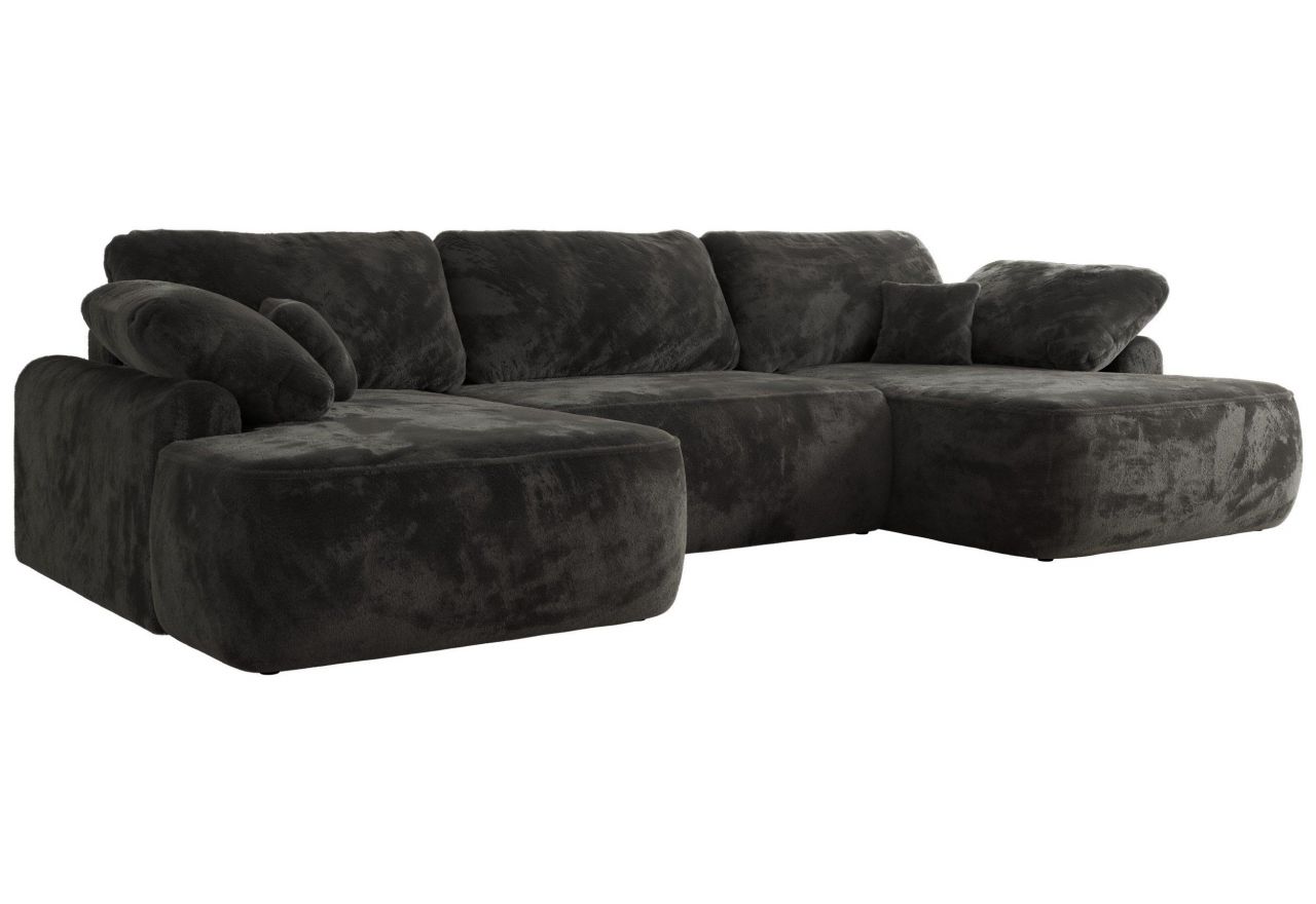 Narożnik CUBO U -  ciemnoszary, plusz